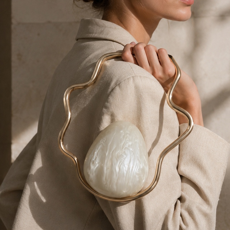 Women mini Acrylic Egg Bag Cut - đánh giá và giá Luxury Bags Cute