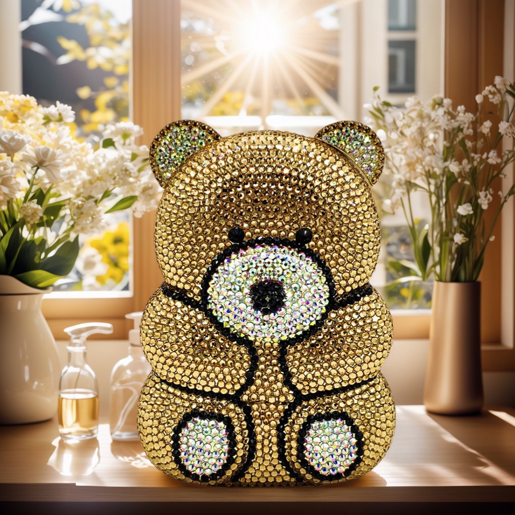 Cute Bear Rhinestone Evening B - đánh giá và giá Luxury Bags Cute