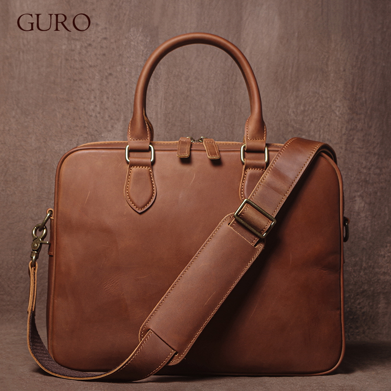 GURO Men Crazy Horse Cowhide B - đánh giá và giá Luxury Bags Tote