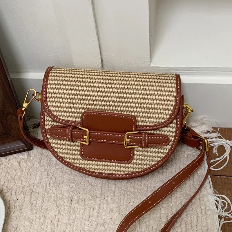 England Style Mini Straw Saddl - đánh giá và giá Luxury Bags Leather