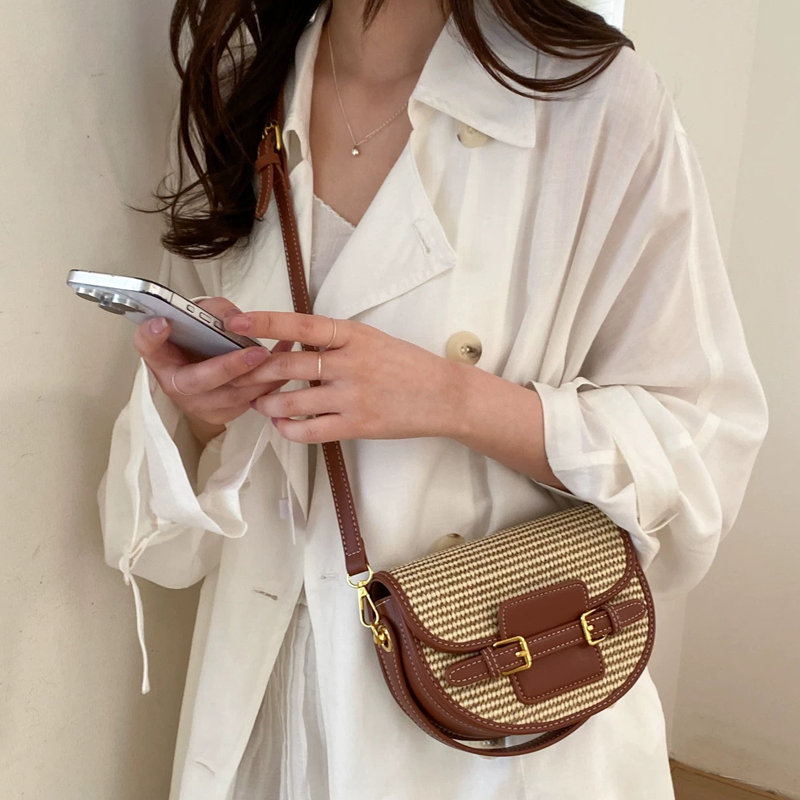 England Style Mini Straw Saddl - đánh giá và giá Luxury Bags Leather
