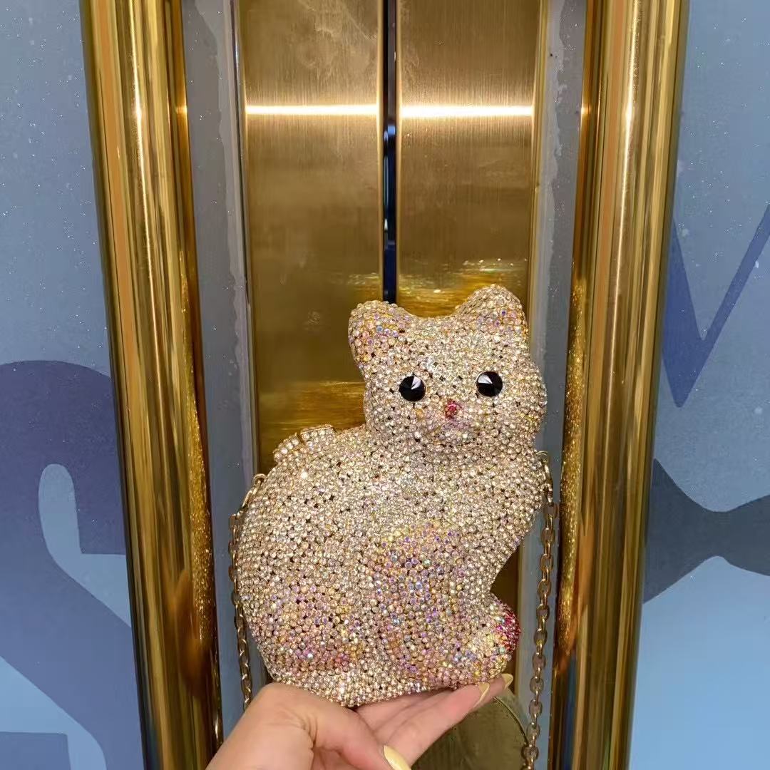 Gold Cute Cat Shape Women Hand - đánh giá và giá Luxury Bags Cute