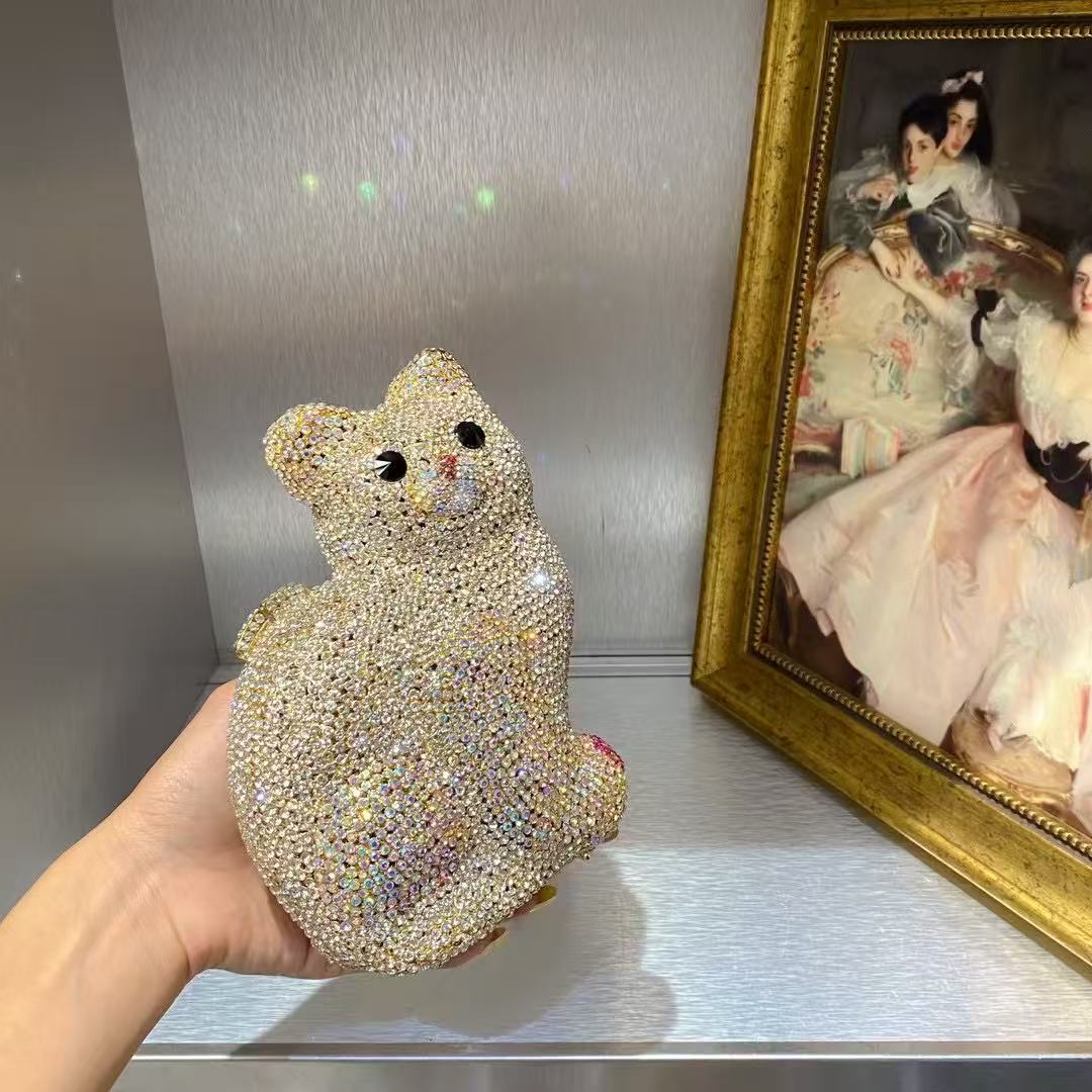 Gold Cute Cat Shape Women Hand - đánh giá và giá Luxury Bags Cute